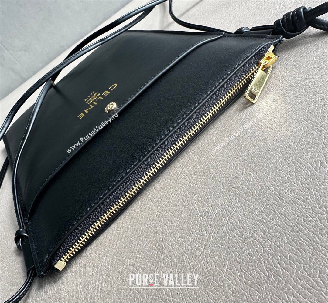 Celine Sharp Pouch Bag in Smooth Lambskin Leather Black 2026 10P812 (BL-260411026)
