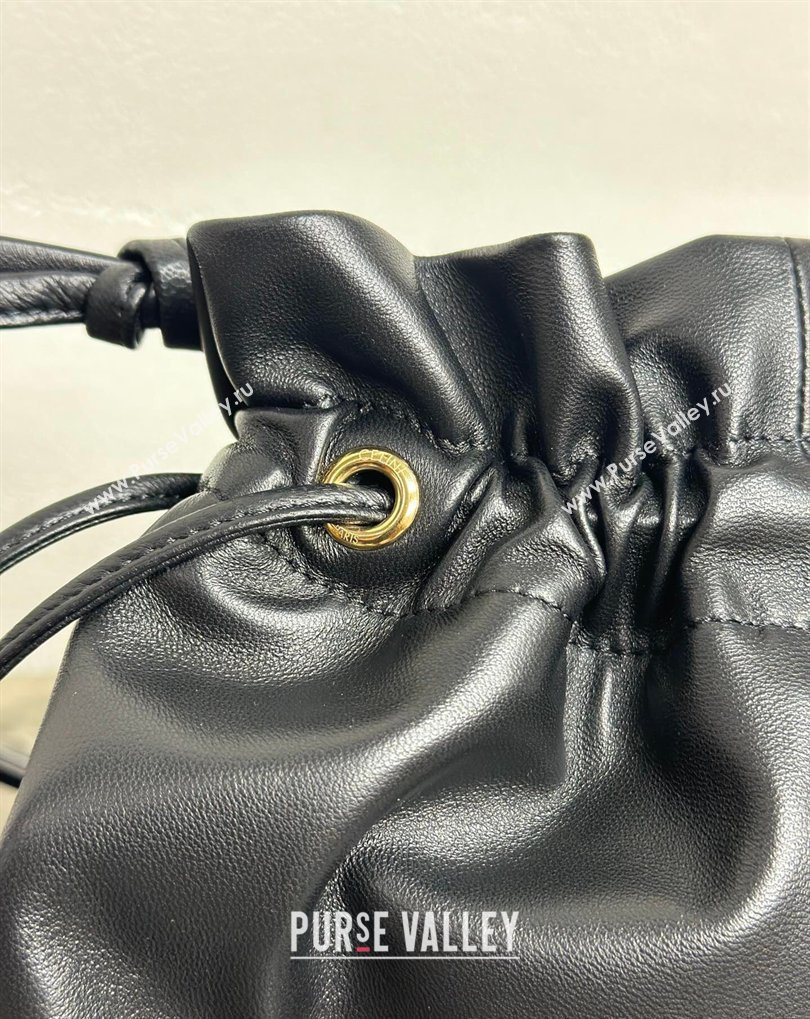 Celine Small Crystal Pouch Bag in Lambskin Leather Black 2026 123662 (BL-260411028)