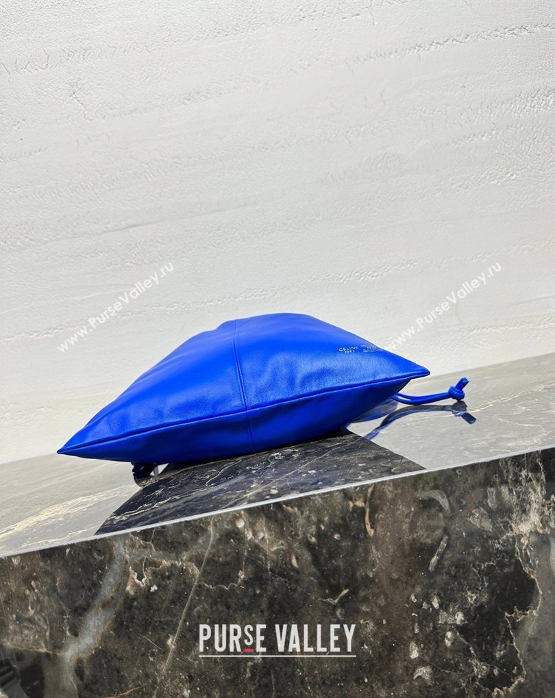 Celine Small Crystal Pouch Bag in Lambskin Leather Ultra Blue 2026 123662 (BL-260411030)