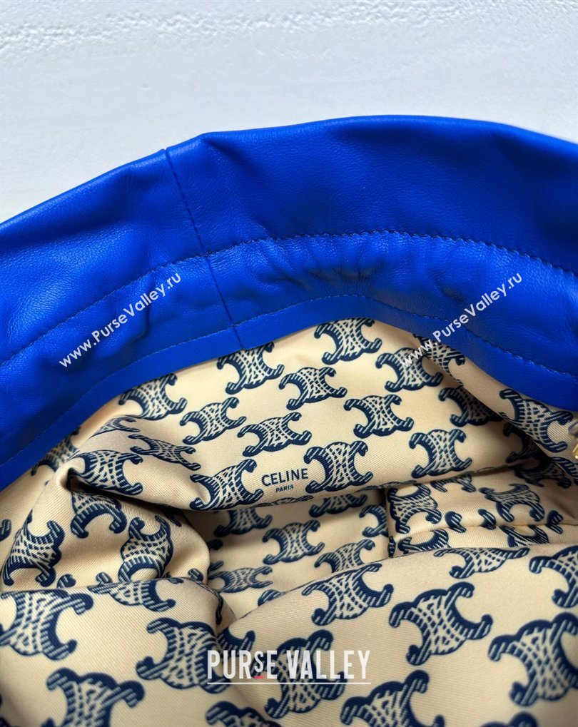 Celine Small Crystal Pouch Bag in Lambskin Leather Ultra Blue 2026 123662 (BL-260411030)