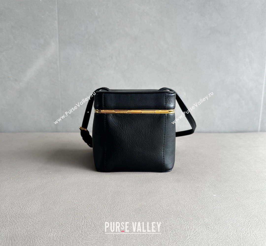 Celine Cube Mini Bag in Supple Calfskin Leather Black 2026 124232 (BL-260411031)