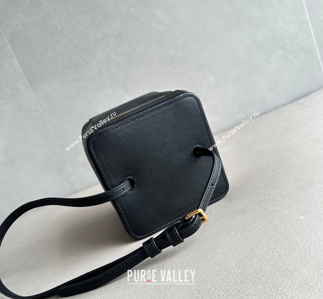 Celine Cube Mini Bag in Supple Calfskin Leather Black 2026 124232 (BL-260411031)