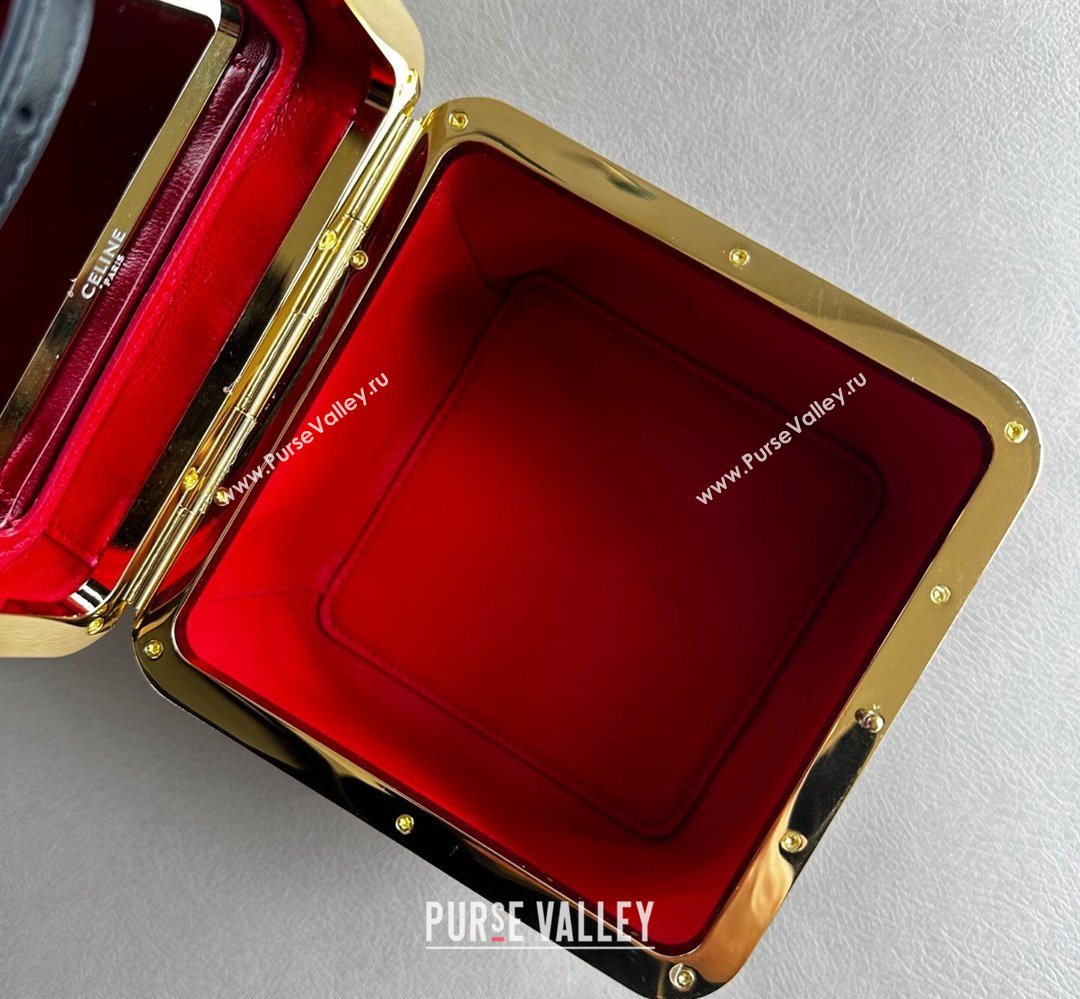 Celine Cube Mini Bag in Supple Calfskin Leather Black 2026 124232 (BL-260411031)