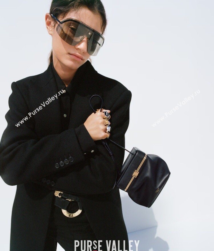 Celine Cube Mini Bag in Supple Calfskin Leather Black 2026 124232 (BL-260411031)