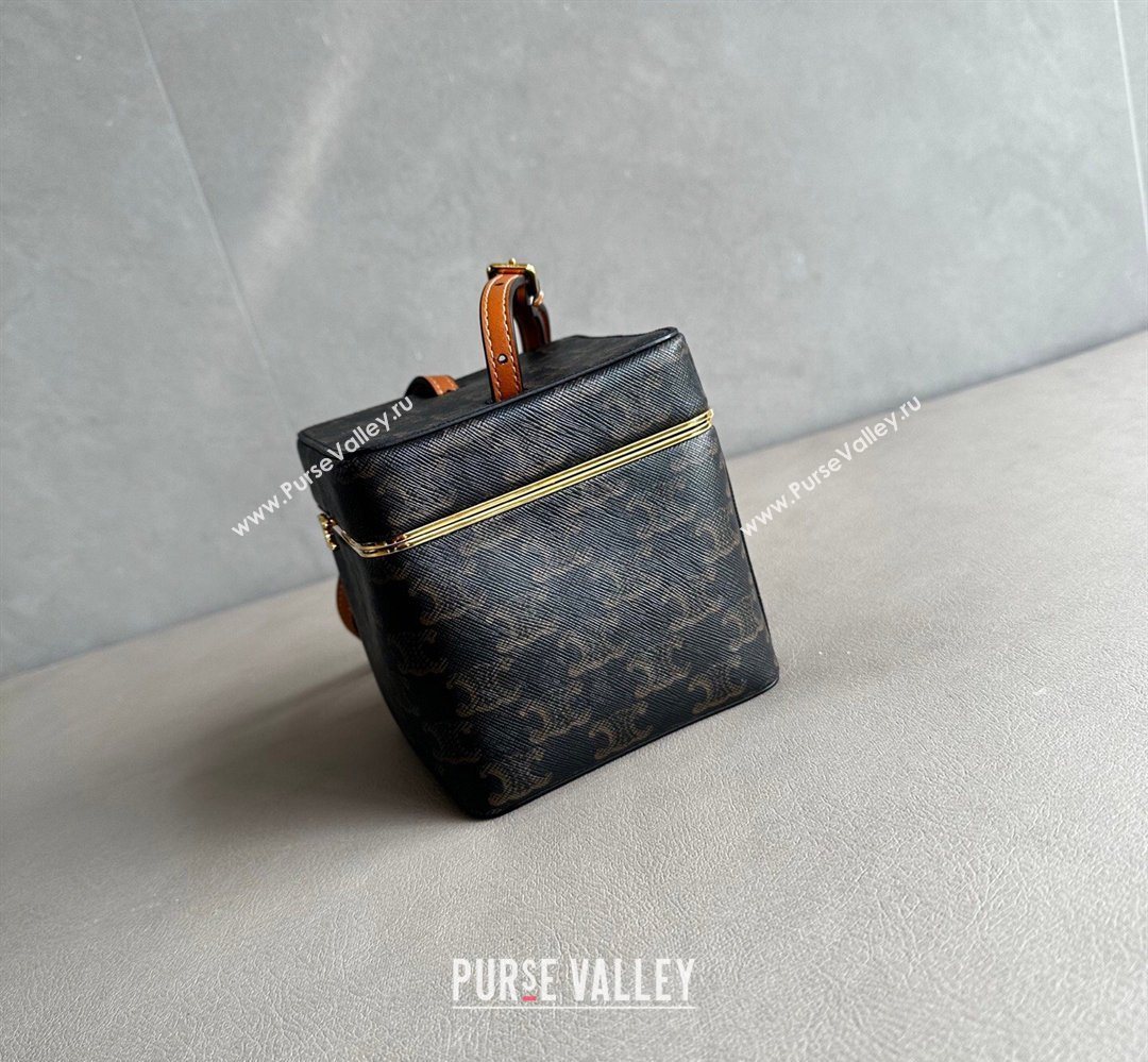 Celine Cube Mini Bag in Triomphe Canvas 2026 124232 (BL-260411032)