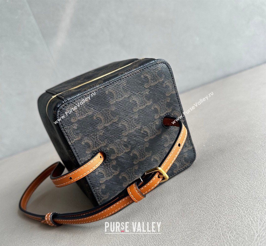 Celine Cube Mini Bag in Triomphe Canvas 2026 124232 (BL-260411032)