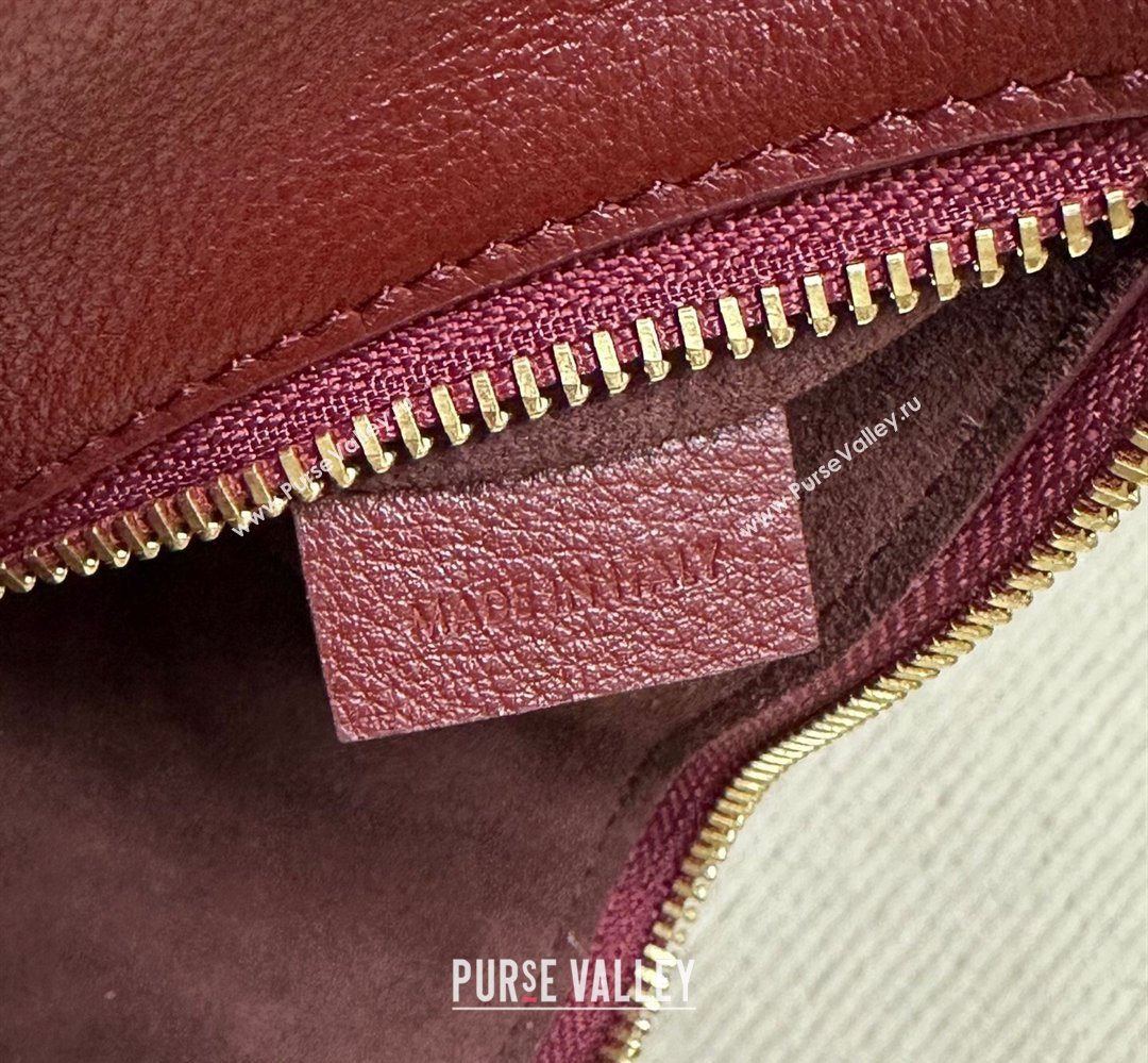 Celine Teen Lulu Bag in Grained Calfskin Dark Burgundy 2025 120723 (BL-260411035)