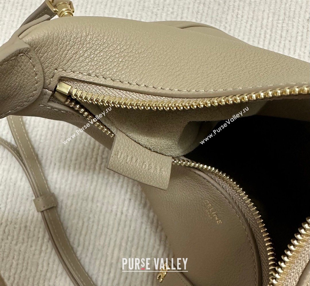 Celine Teen Lulu Bag in Grained Calfskin Beige 2025 120723 (BL-260411036)