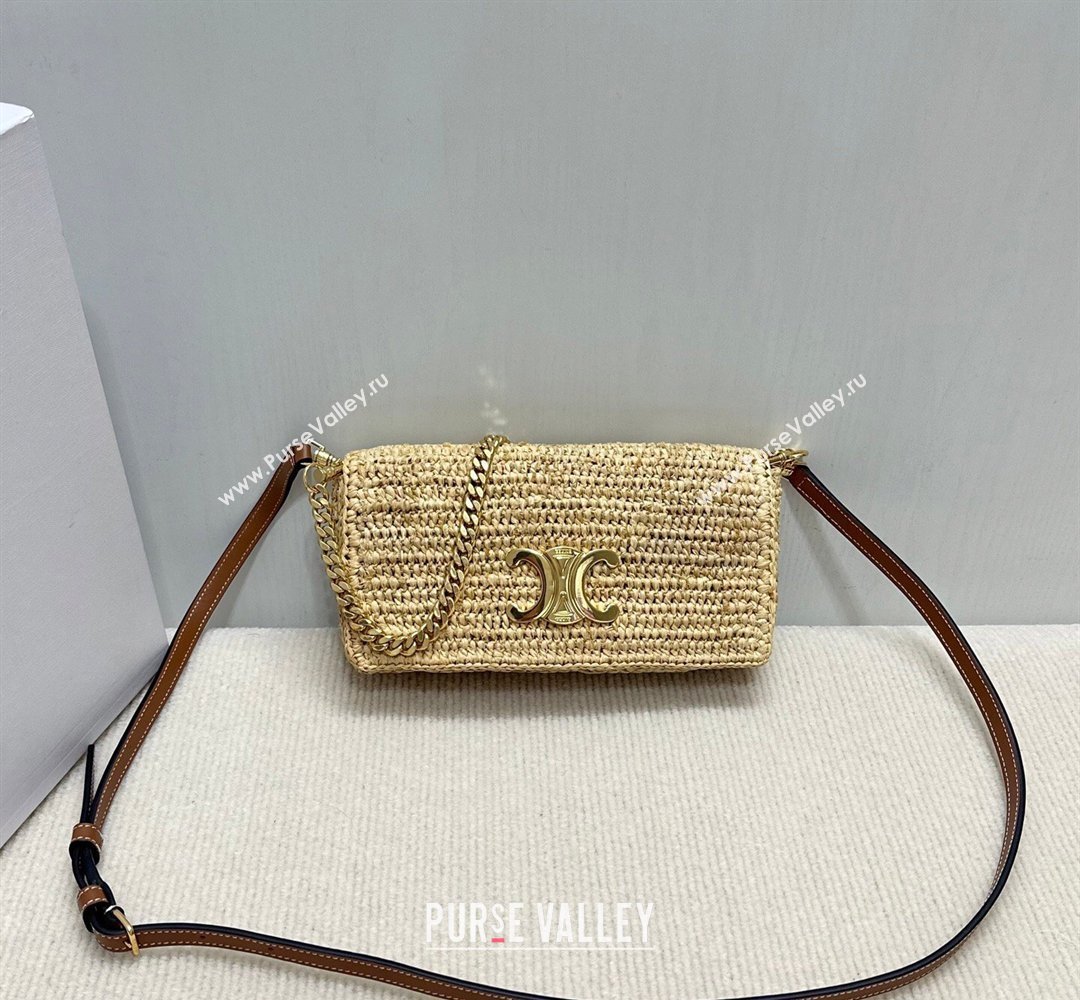 Celine Multipochette Chain Bag in Raffia Straw 2026 10M432 (BL-260411043)