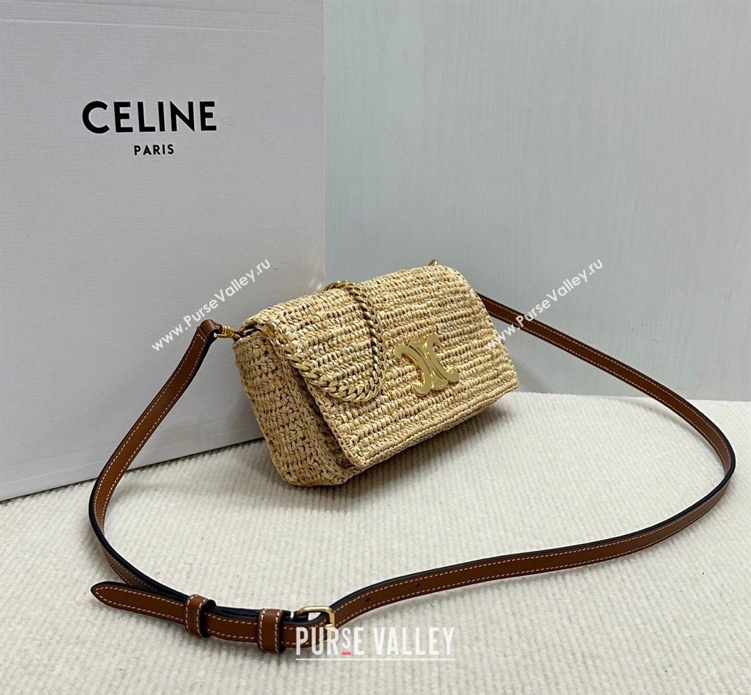 Celine Multipochette Chain Bag in Raffia Straw 2026 10M432 (BL-260411043)