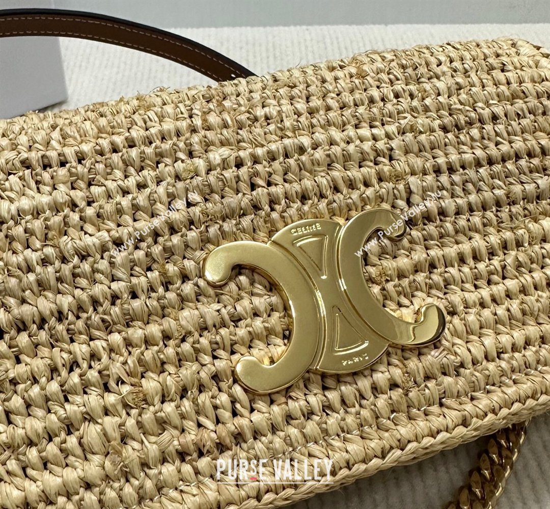 Celine Multipochette Chain Bag in Raffia Straw 2026 10M432 (BL-260411043)