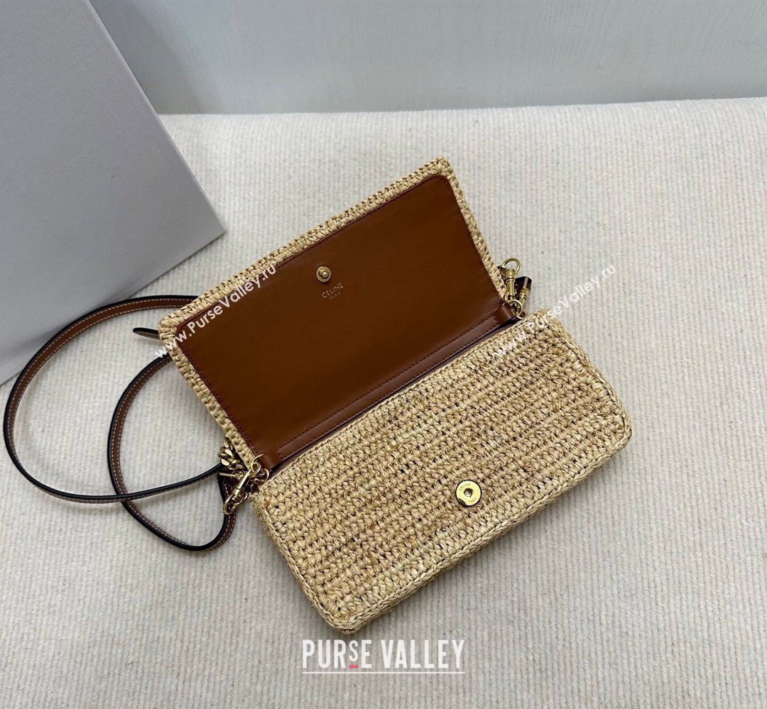 Celine Multipochette Chain Bag in Raffia Straw 2026 10M432 (BL-260411043)