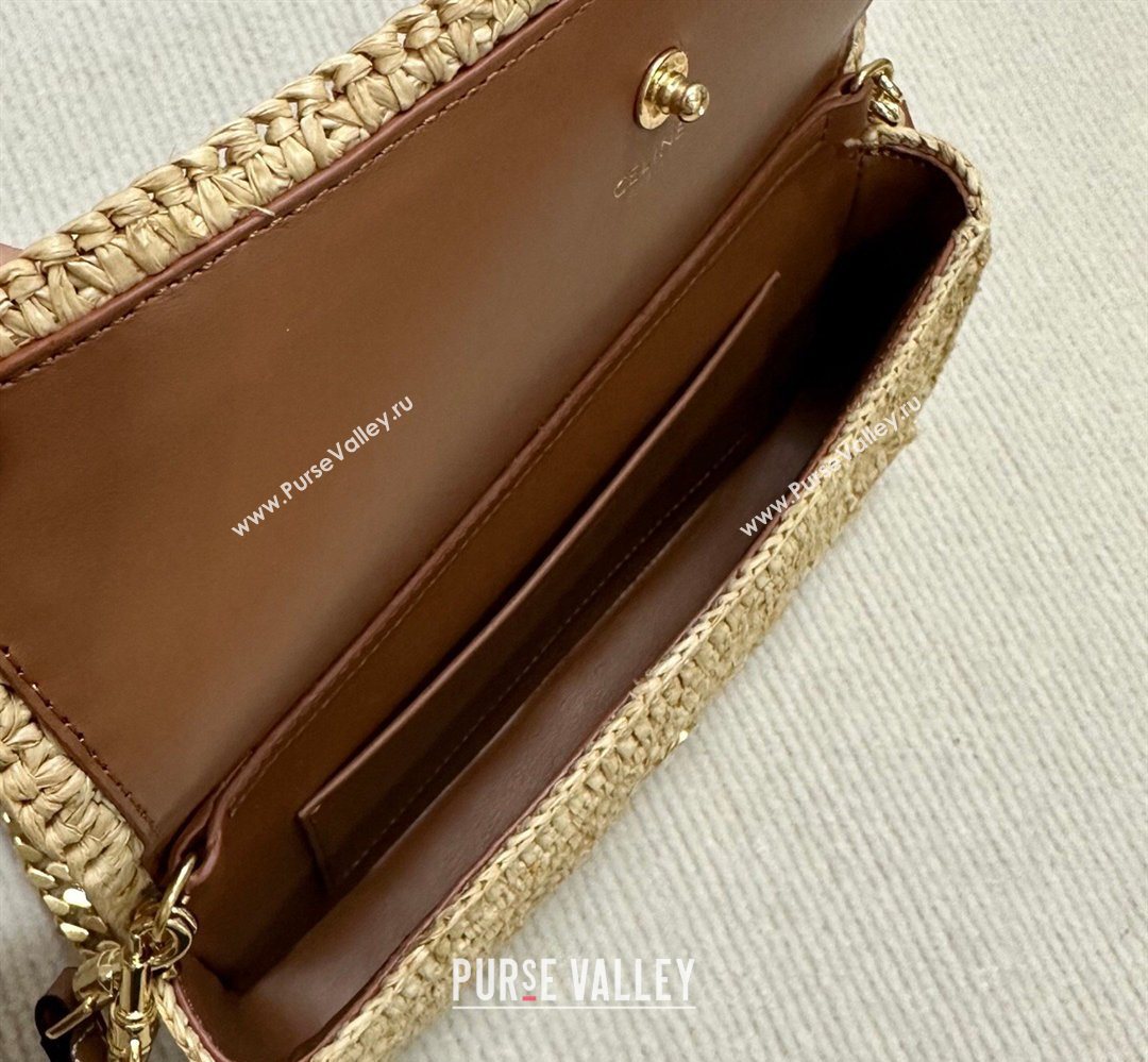 Celine Multipochette Chain Bag in Raffia Straw 2026 10M432 (BL-260411043)