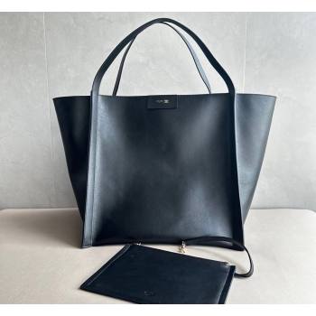 Celine Medium Cube Tote bag in Supple Calfskin Leather Black 2026 123422 (BL-260411046)