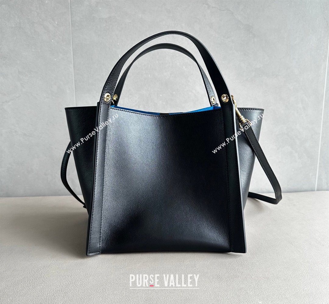 Celine Small Cube Tote bag in Supple Calfskin Leather Black 2026 124182 (BL-260411049)