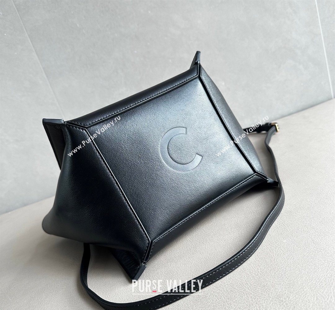 Celine Small Cube Tote bag in Supple Calfskin Leather Black 2026 124182 (BL-260411049)