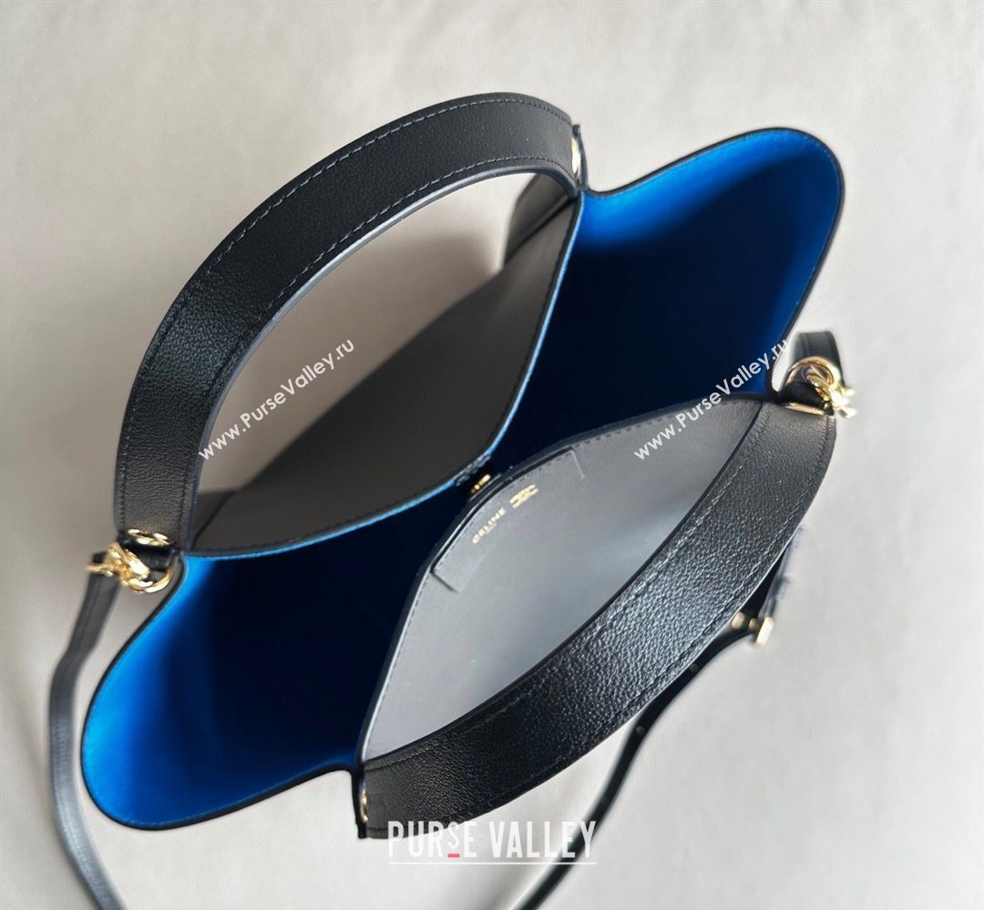 Celine Small Cube Tote bag in Supple Calfskin Leather Black 2026 124182 (BL-260411049)