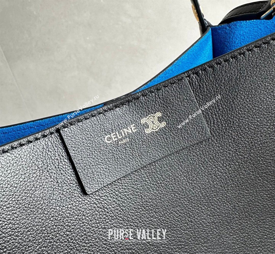 Celine Small Cube Tote bag in Supple Calfskin Leather Black 2026 124182 (BL-260411049)