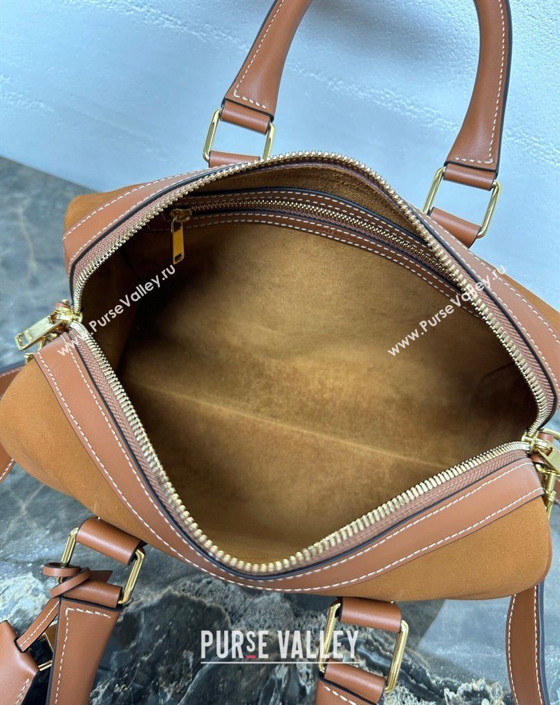 Celine Medium Boston Bag in Suede Brown 2026 121323 (BL-260411051)