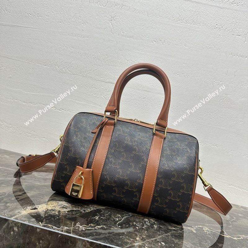 Celine Medium Boston Bag in Triomphe Canvas 2026 121323 (BL-260411052)