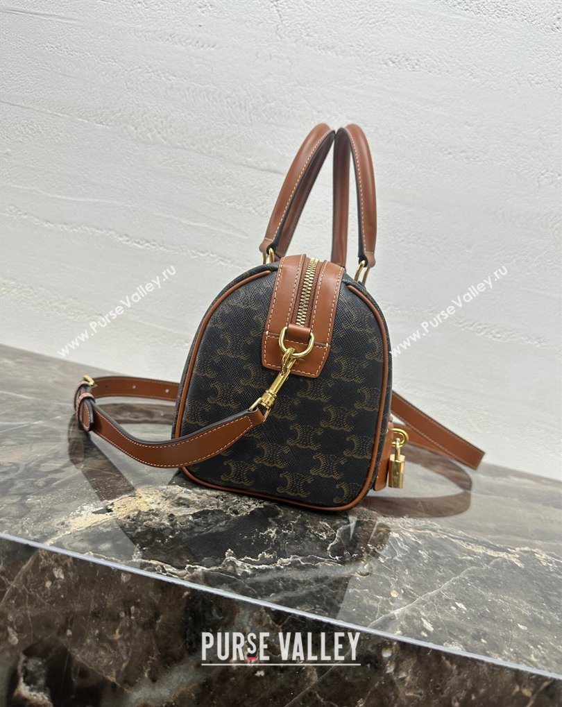 Celine Medium Boston Bag in Triomphe Canvas 2026 121323 (BL-260411052)