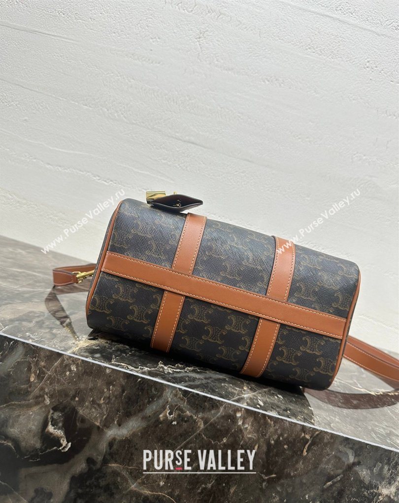 Celine Medium Boston Bag in Triomphe Canvas 2026 121323 (BL-260411052)