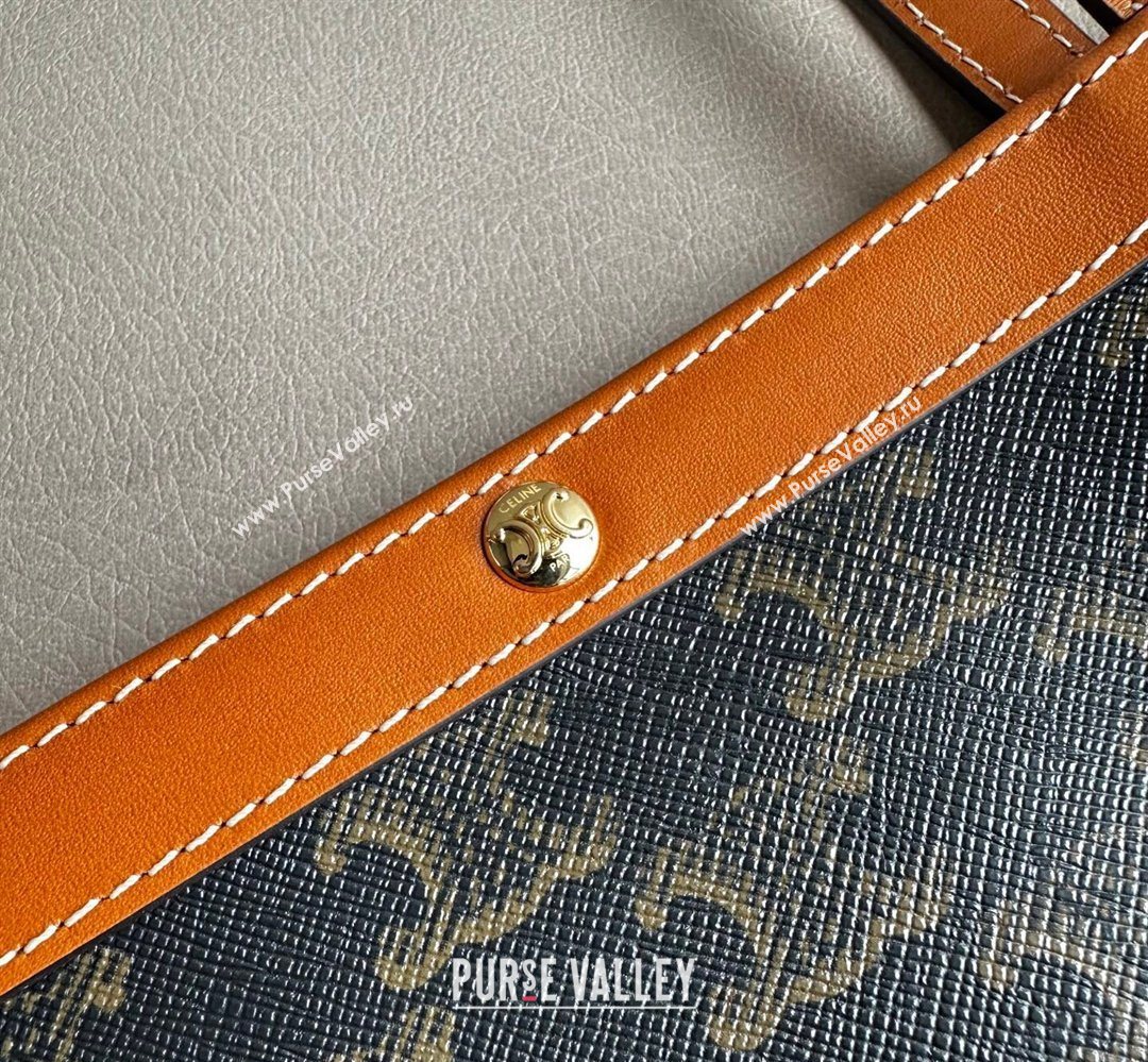 Celine Big Flat Shopper Bag in Triomphe Canvas and Calfskin 2026 123842 (BL-260411053)