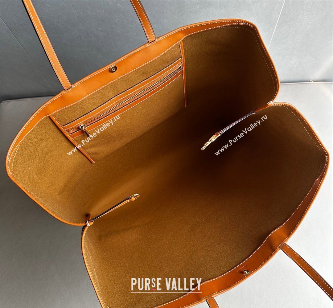 Celine Big Flat Shopper Bag in Triomphe Canvas and Calfskin 2026 123842 (BL-260411053)