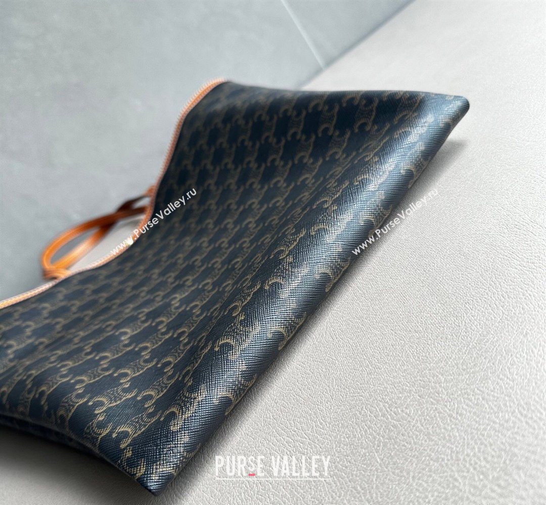 Celine Medium Flat Shopper Bag in Triomphe Canvas and Calfskin 2026 123832 (BL-260411054)