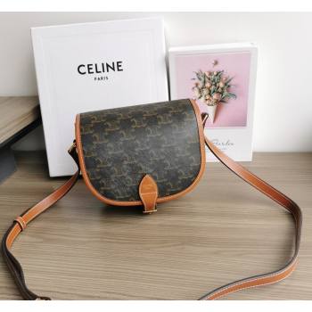 Celine Folco Mini Bag in Triomphe Canvas Brown 2026 191502 (BL-260411055)