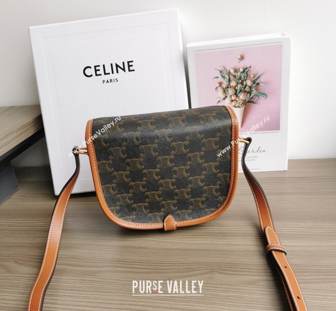 Celine Folco Mini Bag in Triomphe Canvas Brown 2026 191502 (BL-260411055)