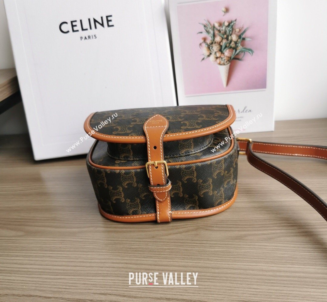 Celine Folco Mini Bag in Triomphe Canvas Brown 2026 191502 (BL-260411055)