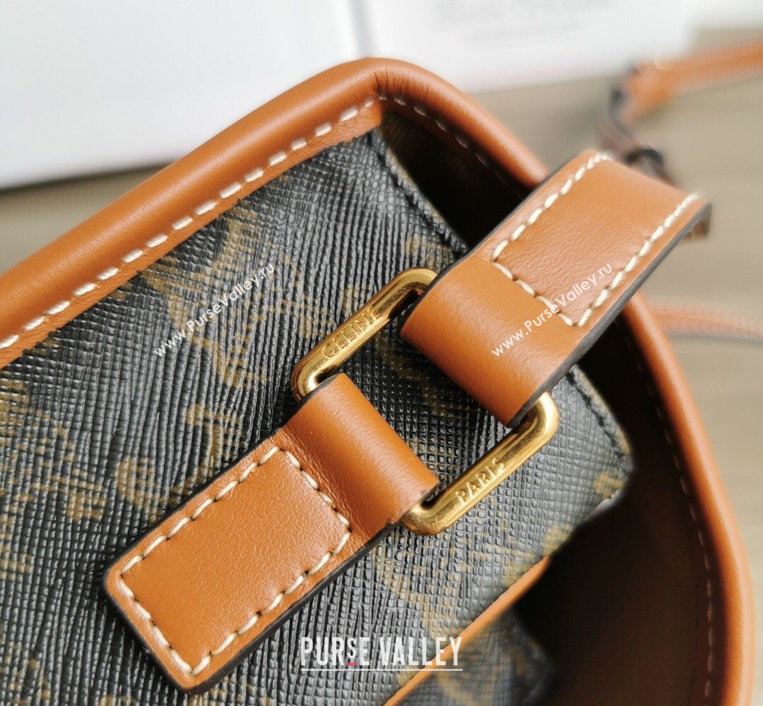 Celine Folco Mini Bag in Triomphe Canvas Brown 2026 191502 (BL-260411055)