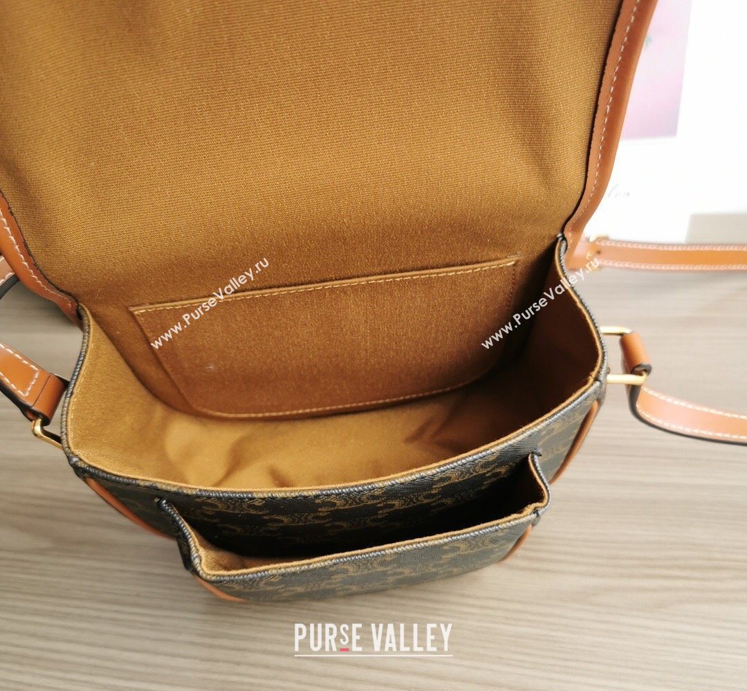 Celine Folco Mini Bag in Triomphe Canvas Brown 2026 191502 (BL-260411055)