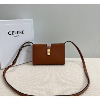 Celine 16 Mini Bag in Calfskin Leather Tan Brown 2026 100443 (BL-260411057)