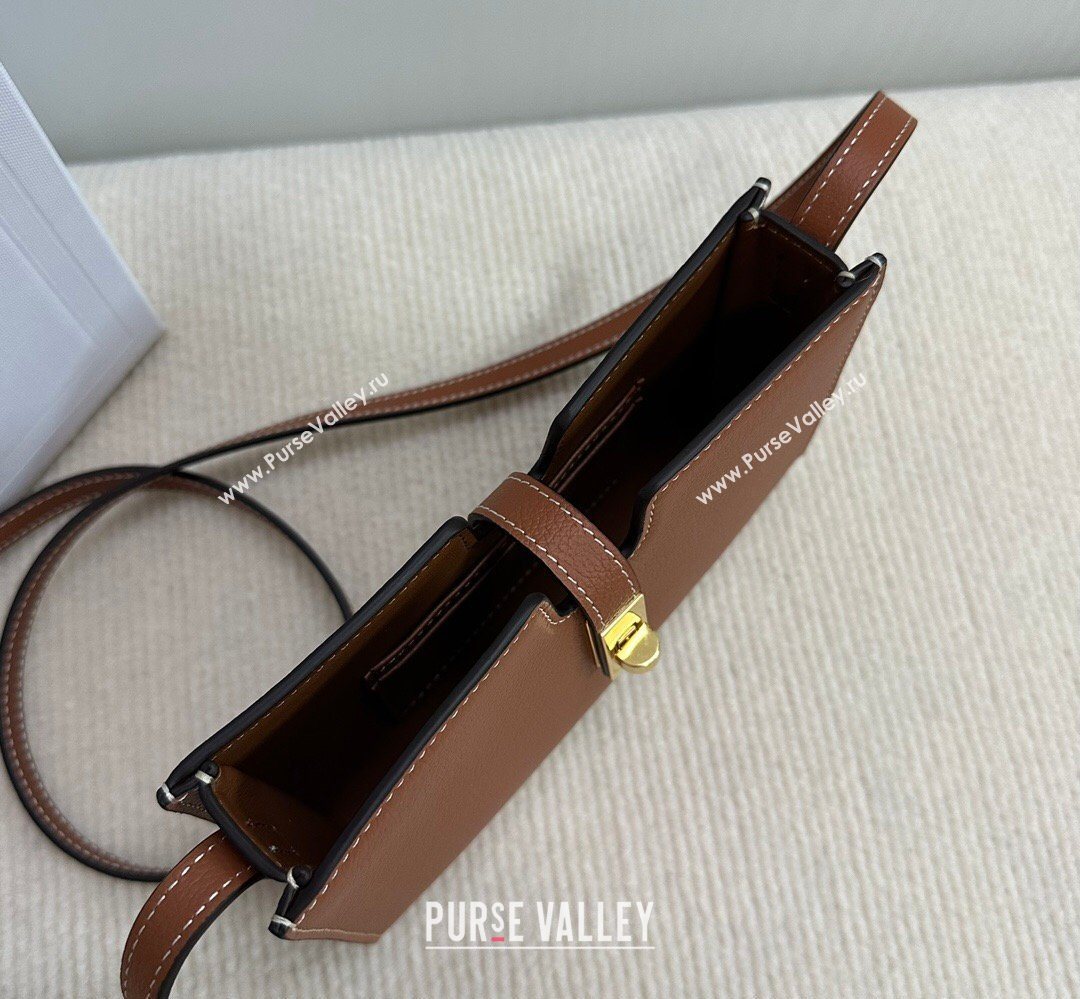 Celine 16 Mini Bag in Calfskin Leather Tan Brown 2026 100443 (BL-260411057)