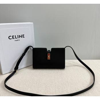 Celine 16 Mini Bag in Calfskin Leather Black 2026 100443 (BL-260411058)