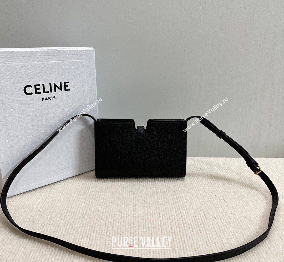Celine 16 Mini Bag in Calfskin Leather Black 2026 100443 (BL-260411058)