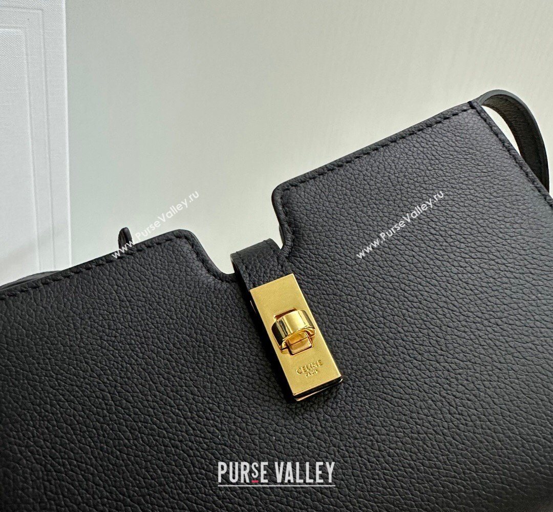 Celine 16 Mini Bag in Calfskin Leather Black 2026 100443 (BL-260411058)