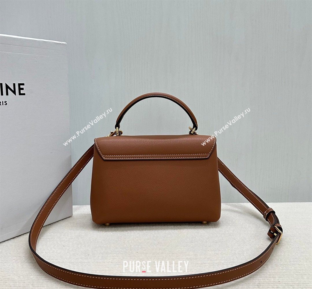 Celine Teen Nino Bag in Grained Supple Calfskin Tan Brown 2026 118113 (BL-260411008)