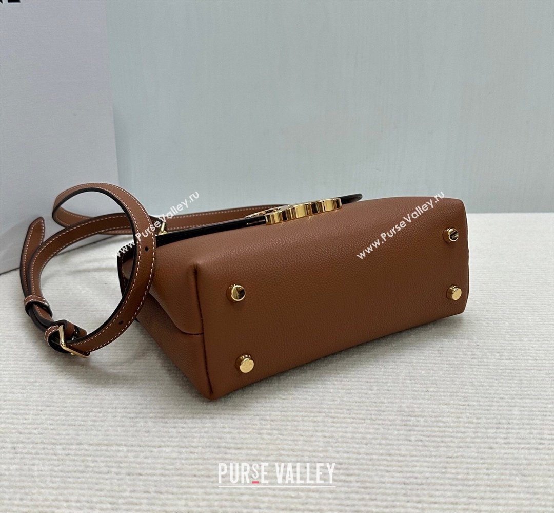 Celine Teen Nino Bag in Grained Supple Calfskin Tan Brown 2026 118113 (BL-260411008)