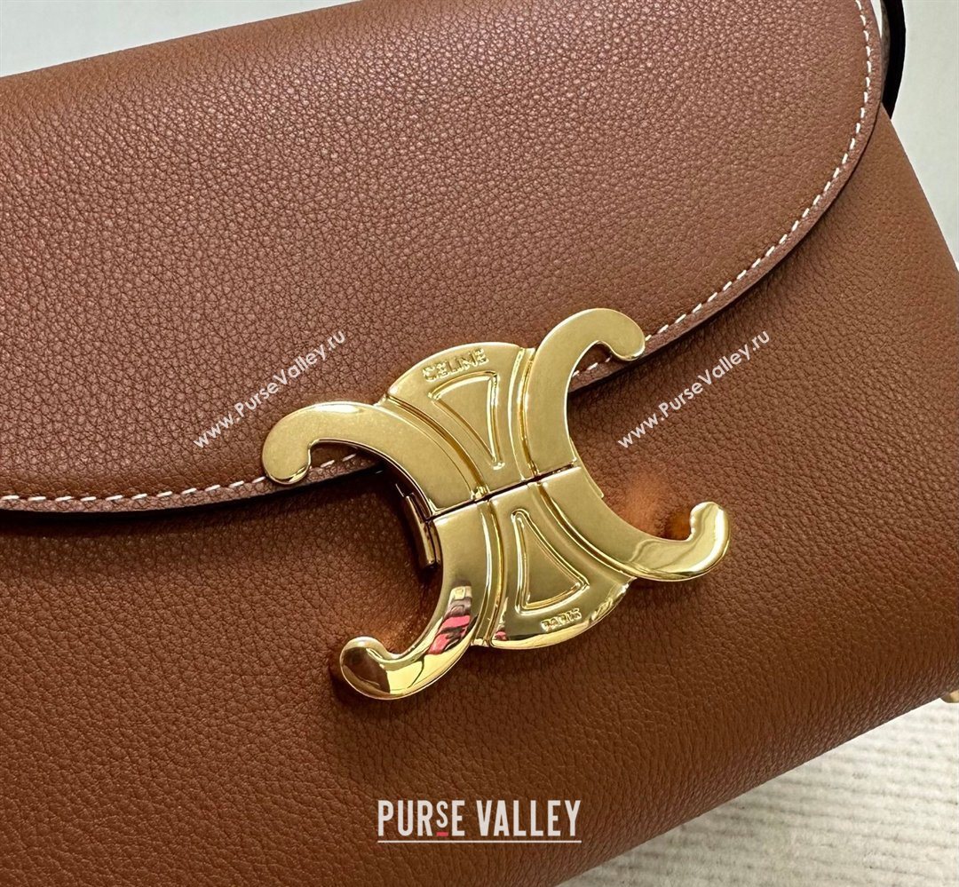 Celine Teen Nino Bag in Grained Supple Calfskin Tan Brown 2026 118113 (BL-260411008)