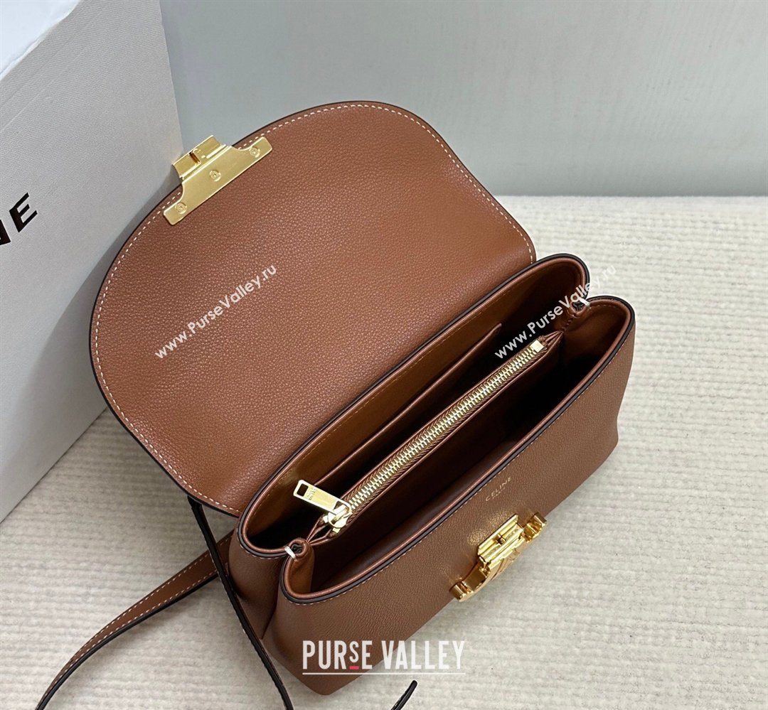 Celine Teen Nino Bag in Grained Supple Calfskin Tan Brown 2026 118113 (BL-260411008)