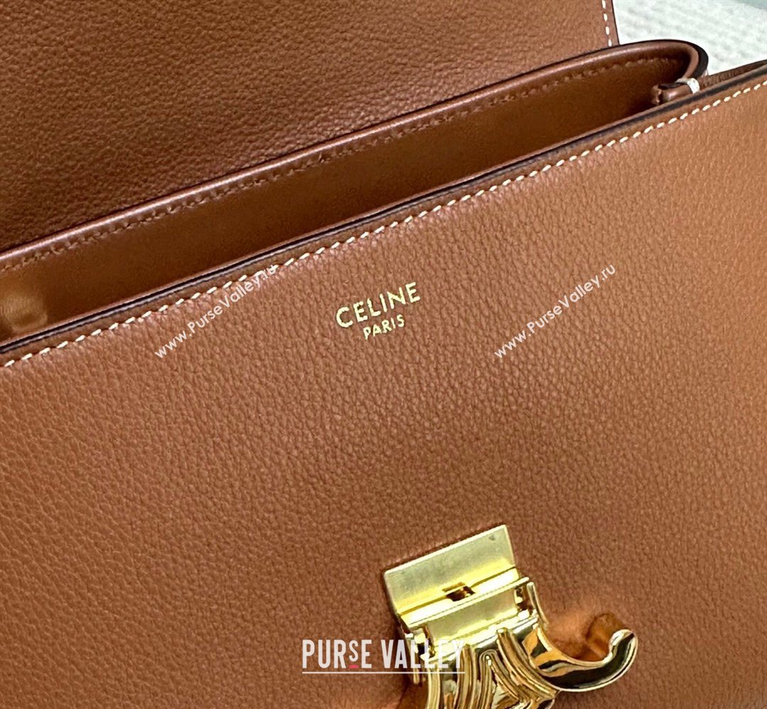 Celine Teen Nino Bag in Grained Supple Calfskin Tan Brown 2026 118113 (BL-260411008)