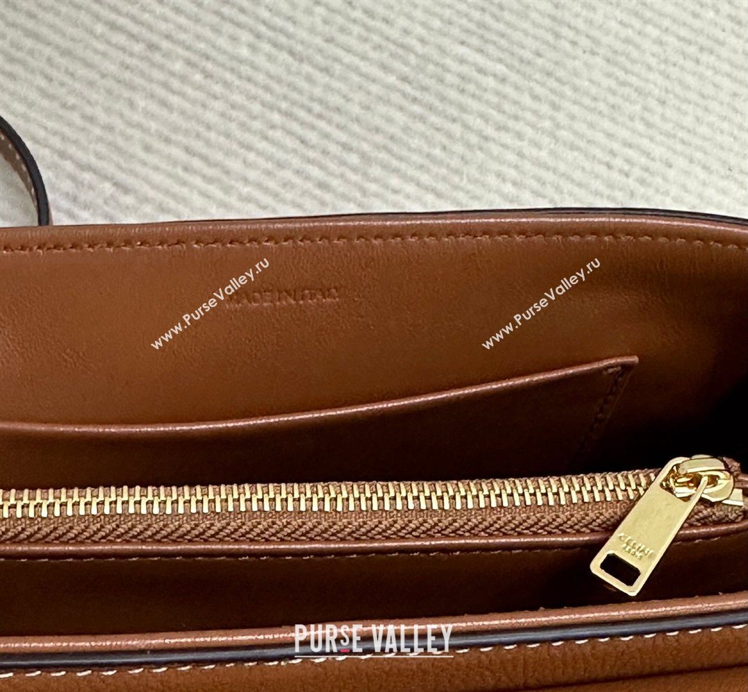 Celine Teen Nino Bag in Grained Supple Calfskin Tan Brown 2026 118113 (BL-260411008)
