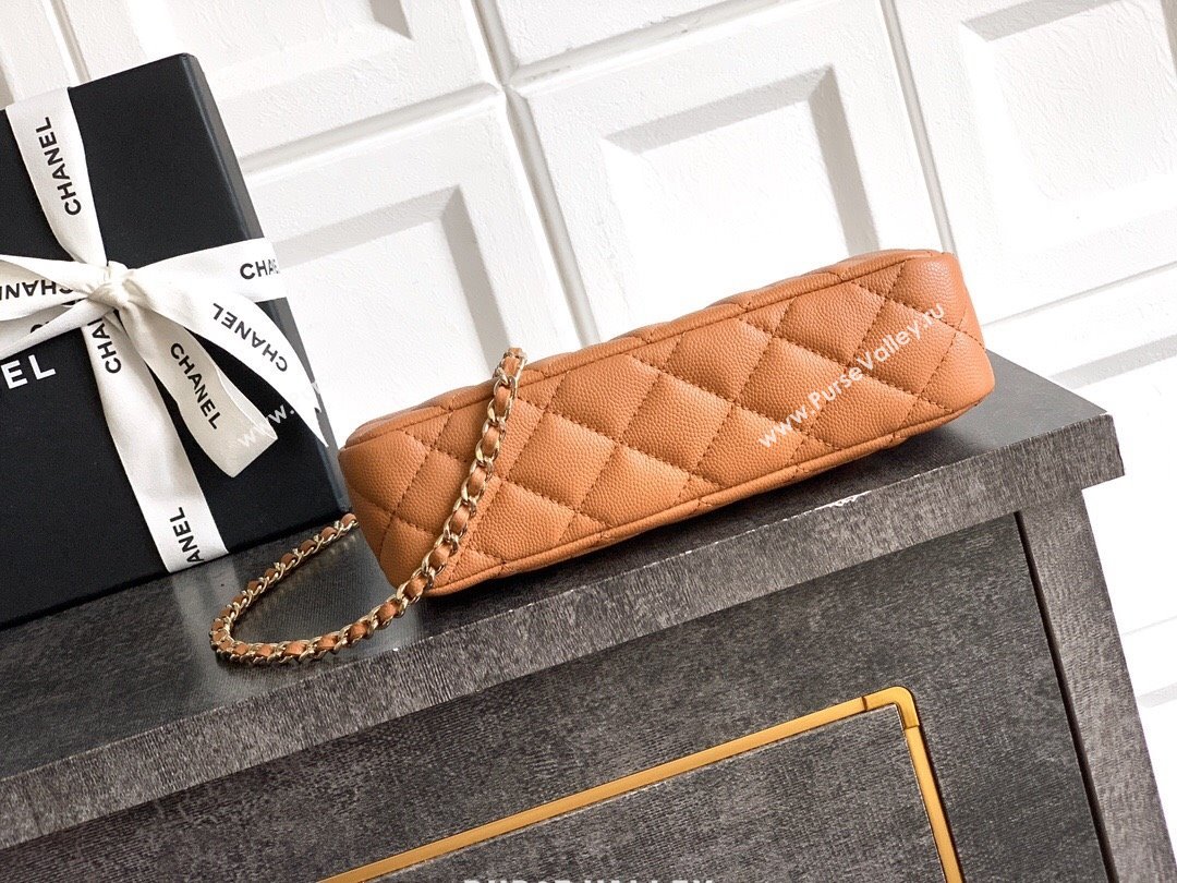 Chanel Grained Calfskin Hobo Bag Clay Brown 2025 CH081101 (yezi-2508110093)