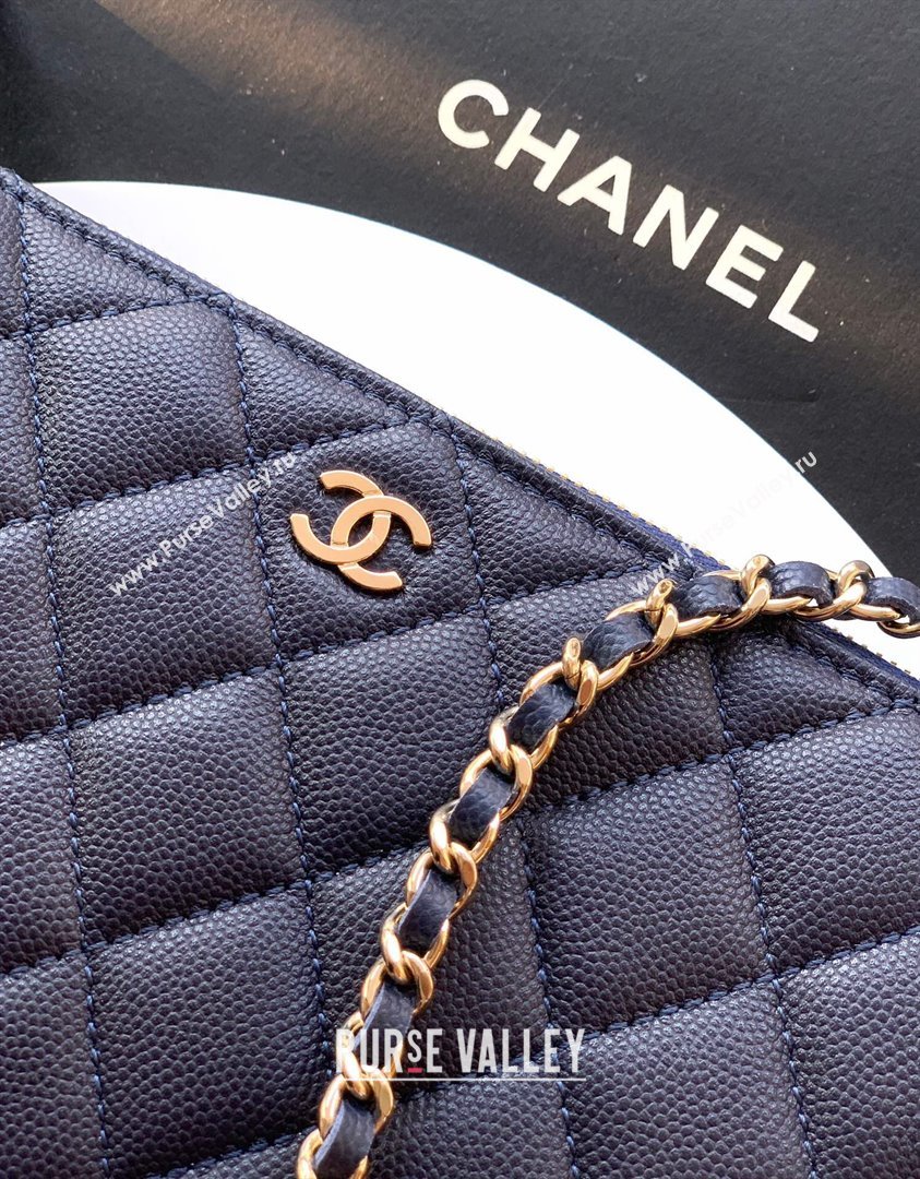 Chanel Grained Calfskin Hobo Bag Dark Blue 2025 CH081101 (yezi-2508110094)