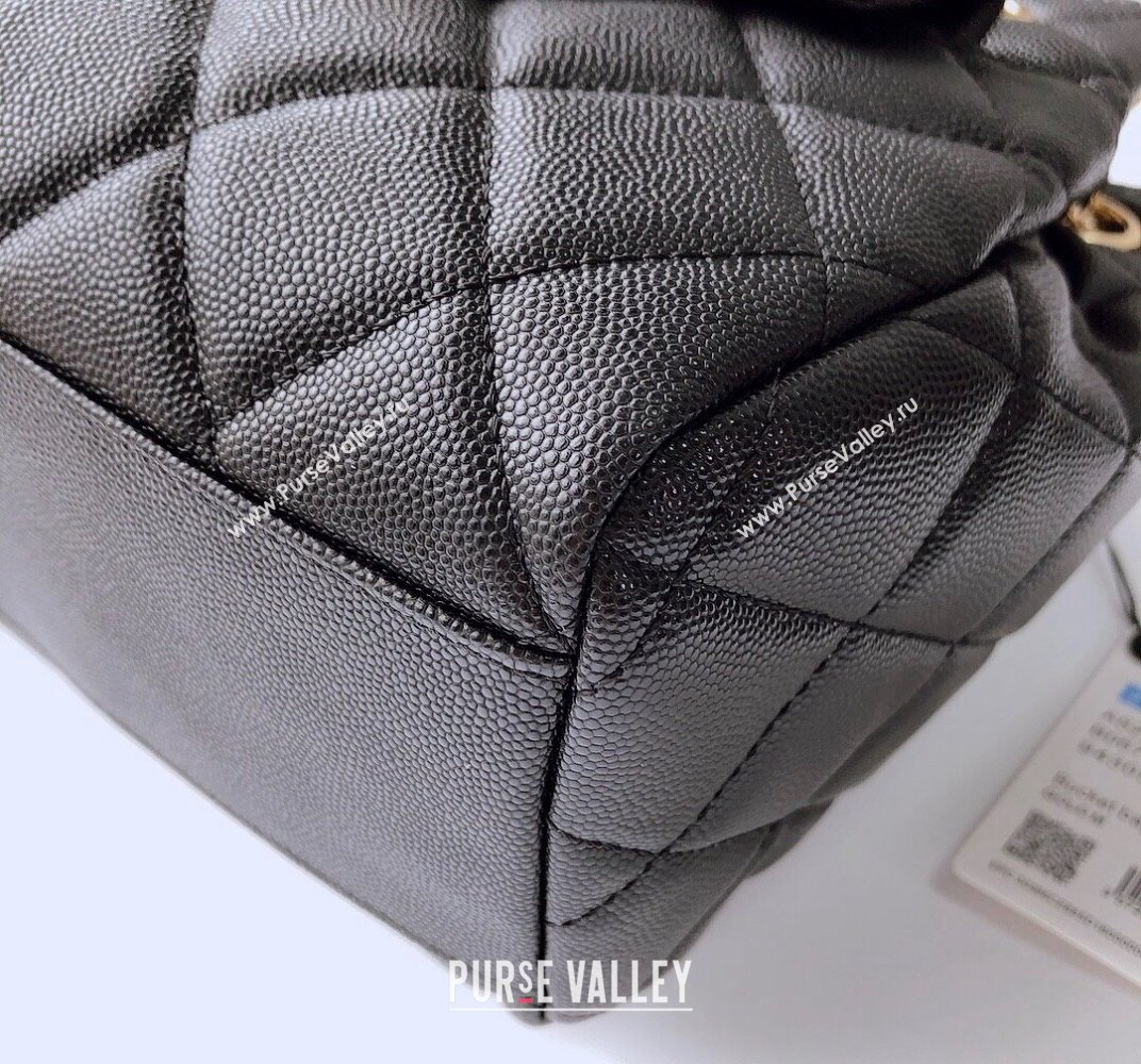 Chanel Duma Grained Calfskin Pocket Bucket Bag AS2808 Black 2021 (YD-21112535)