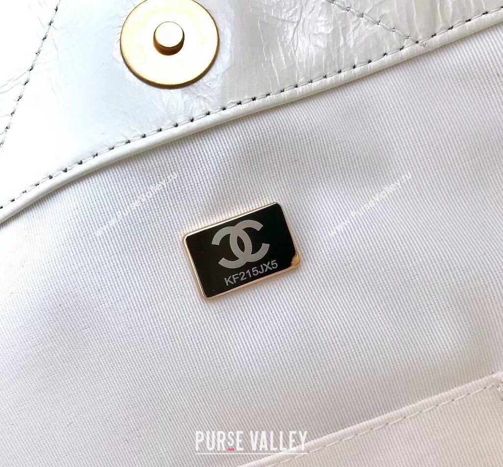 Chanel Waxy Calfskin Large Shopping Bag White/Gold 2021  (YD-21112509)