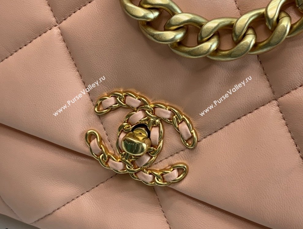 Chanel 19 Lambskin Small 26cm Flap Bag AS1160 Orange Pink 2021 (JY-21112604)